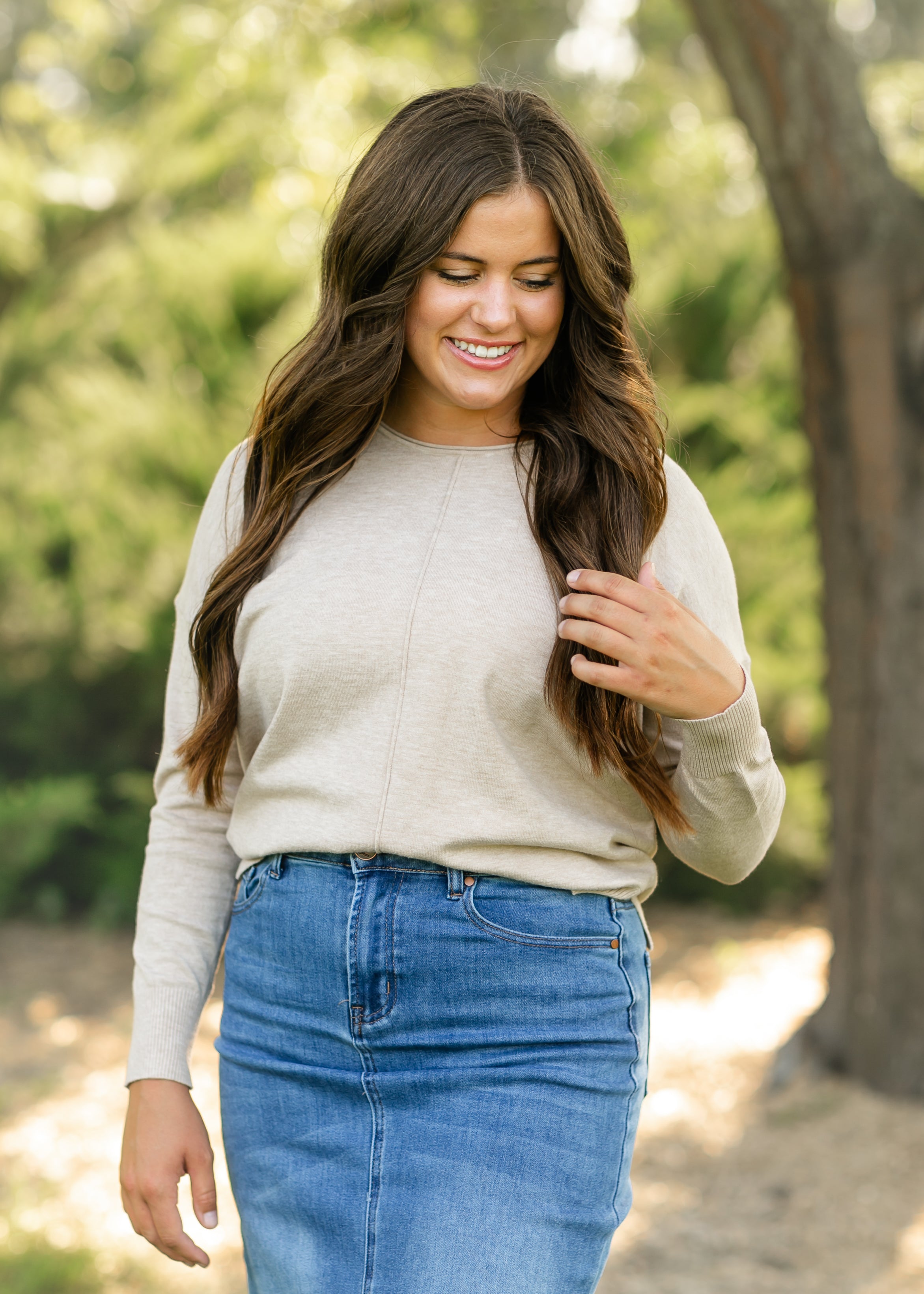 Thena Front Seam Long Sleeve Sweater - FINAL SALE