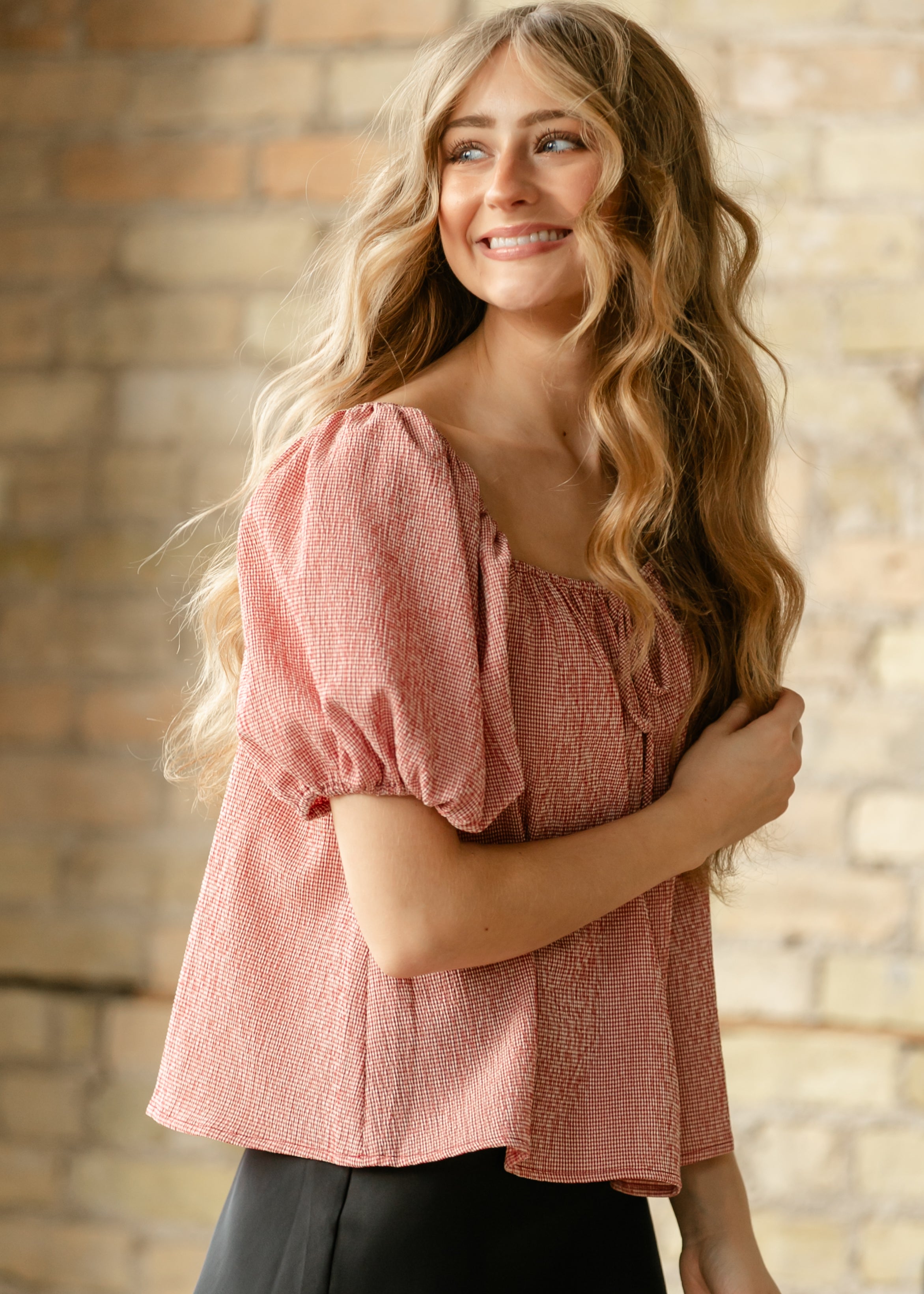 Things Between® Alix Square Neck Puff Sleeve Top - FINAL SALE